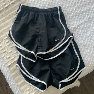2 Black Nike Dri-Fit Shorts (S)